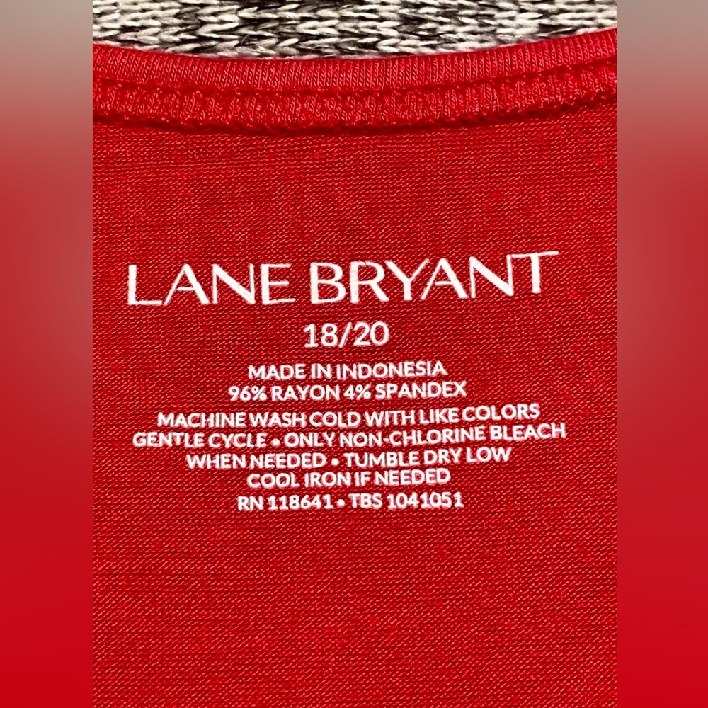 Lane Bryant Solid Red Tank size 18/20. NWOT - Picture 2 of 2